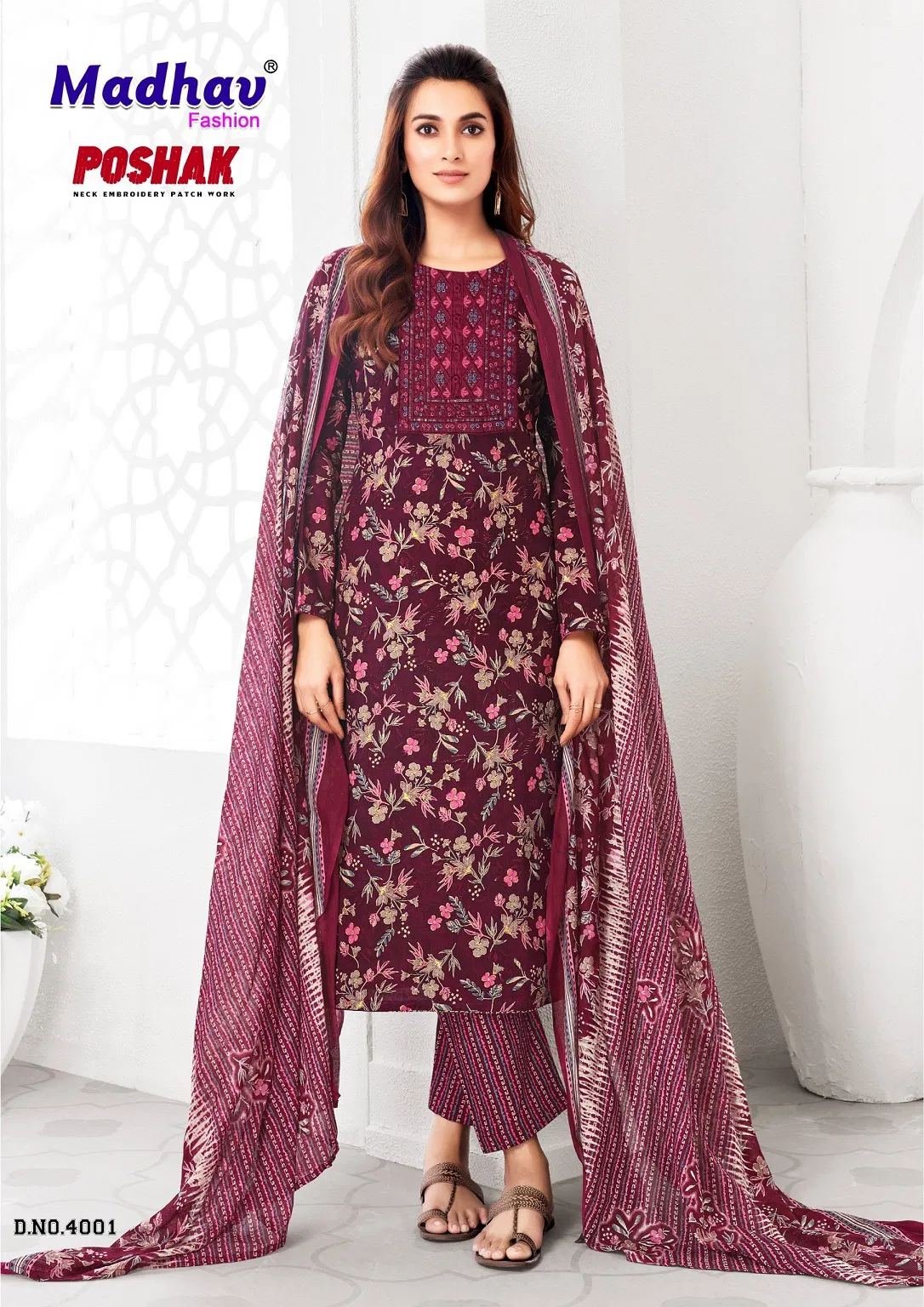Poshak With Patch Vol 4 By Madhav Cotton Printed Readymade Suits Online Wholesale